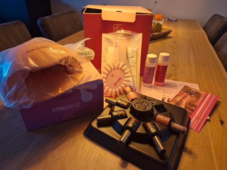Pink Gellac Starterset Compleet, Sieraden, Tassen en Uiterlijk, Uiterlijk | Cosmetica en Make-up, Nieuw, Handen en Nagels, Overige kleuren
