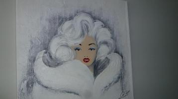 Schilderij  Marilyn Monroe  gesigneerd