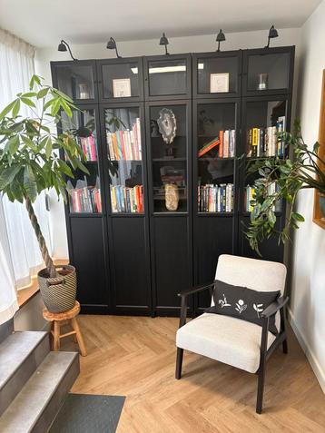 Grote IKEA Billy/OXBERG boekenkast met verlichting