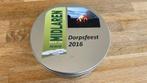 Dorpsfeest Midlaren 2016 rond blik 18cm doorsnee 7cm hoog, Ophalen of Verzenden, Gebruikt, Overige