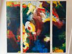 Gerard van Iersel 3 luik olieverf symphonie in 3 delen 1995, Antiek en Kunst, Ophalen