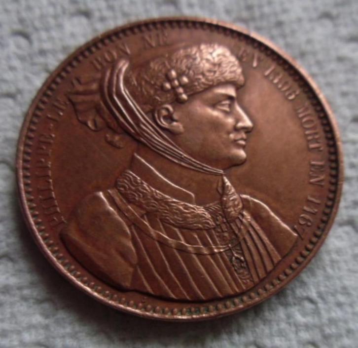 Penning Filips de Goede 1396 - 1467 by Jouvenel., Postzegels en Munten, Penningen en Medailles, Overige materialen, Buitenland