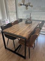 Houten eettafel 180x90cm, Ophalen, Gebruikt, 50 tot 100 cm, Vijf personen of meer