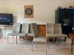 Set van 6 eettafel stoelen, Ophalen, Rechthoekig, 50 tot 100 cm