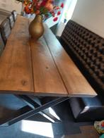 Boomstam Eettafel met Bank  - Wegens Verhuizing, Huis en Inrichting, Ophalen, 100 tot 150 cm, 200 cm of meer, Zo goed als nieuw