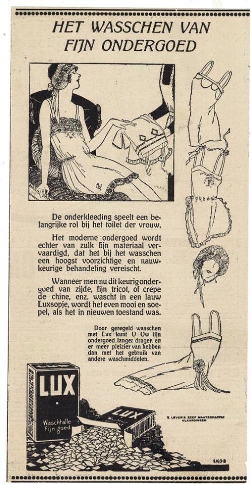 2x  Het Wasschen van fijn ondergoed met LUX Waschmiddel 1926, Verzamelen, Merken en Reclamevoorwerpen, Zo goed als nieuw, Overige typen