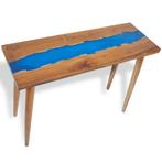 sidetable teakhout 100 cm met hars, Venlo, 100 tot 150 cm, Teakhout, Nieuw