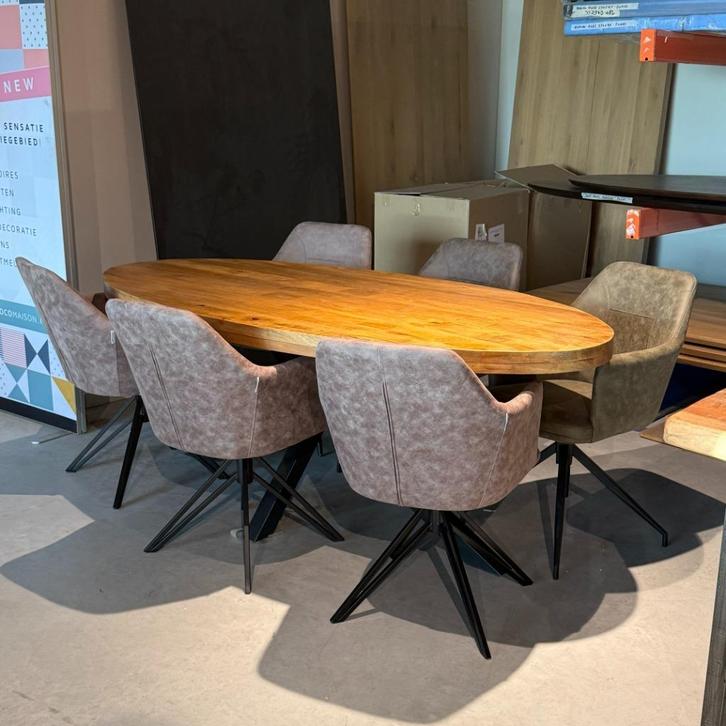 Armstoel taupe 6 stuks draaibaar (nieuw), Huis en Inrichting, Stoelen, Nieuw, Vijf, Zes of meer stoelen, Overige kleuren, Ophalen