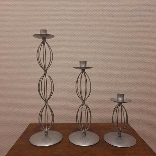 Vintage Ikea Sinnlig kandelaren 3 stuks grijs zilver kleurig, Huis en Inrichting, Woonaccessoires | Kandelaars en Kaarsen, Nieuw