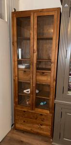Houten teakhouten kast van de troubadour, Huis en Inrichting, Kasten | Vitrinekasten, 200 cm of meer, Teakhout, Zo goed als nieuw