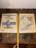 2 leuke kleine patty harpenau schilderijtjes ingelijst, Ophalen of Verzenden