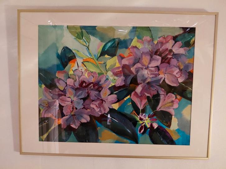 Bloemen Schilderij Ingelijst, Antiek en Kunst, Kunst | Schilderijen | Klassiek, Ophalen