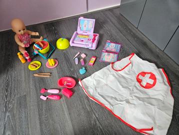 Baby Born Pop met bbq en medische set te koop beschikbaar voor biedingen