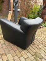 Label Barzoi Gerard van de Berg fauteuil Zwart leer, Ophalen, Label Montis Dutch Design Loungen, 75 tot 100 cm, 50 tot 75 cm