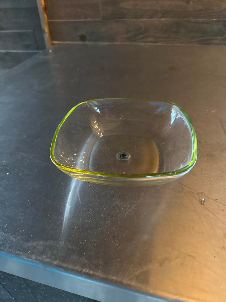 Vintage Walther Glas schaal uit Duitsland, Huis en Inrichting, Keuken | Servies, Zo goed als nieuw, Schaal of Schalen, Overige stijlen