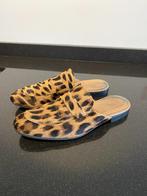 Leren muiltjes met luipaardprint maat 40, Bruin, Zo goed als nieuw, Sacha, Sandalen of Muiltjes
