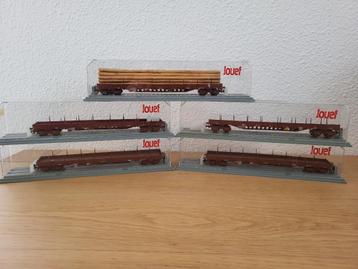 Jouef 5 stuks goederenwagons dubbelassige rongenwagons  beschikbaar voor biedingen