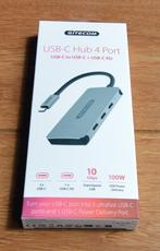 [Z.G.A.N.] Sitecom USB-C hub 4 ports 10Gbps 100W (CN-386), Telefoon, Ophalen of Verzenden, Zo goed als nieuw, USB-hub