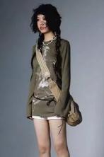 Prachtige vintage top Trashy met Y2K Graffiti print - Groen, Maat 38/40 (M), Zwart, Nieuw, Ophalen of Verzenden