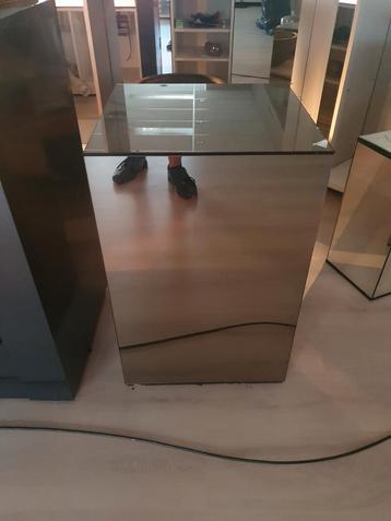 2x Kubus Kastjes - Spiegelglas beschikbaar voor biedingen