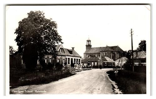 Holwierde, Openbare School, Verzamelen, Ansichtkaarten | Nederland, Gelopen, Groningen, 1940 tot 1960, Verzenden