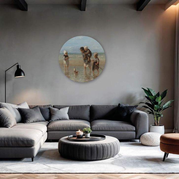 Muurcirkel Kinderen der zee - Jozef Israëls, Huis en Inrichting, Woonaccessoires | Wanddecoraties, Nieuw, Ophalen of Verzenden