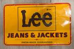 Lee Jeans & Jackets Vintage geleefd Bord, Ophalen of Verzenden, Gebruikt, Reclamebord