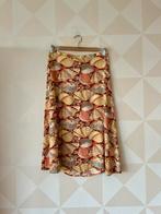 King Louie Juno Skirt rok oranje bruin schelp L/40 zgan, Kleding | Dames, Rokken, Geel, Maat 42/44 (L), Ophalen of Verzenden, Zo goed als nieuw