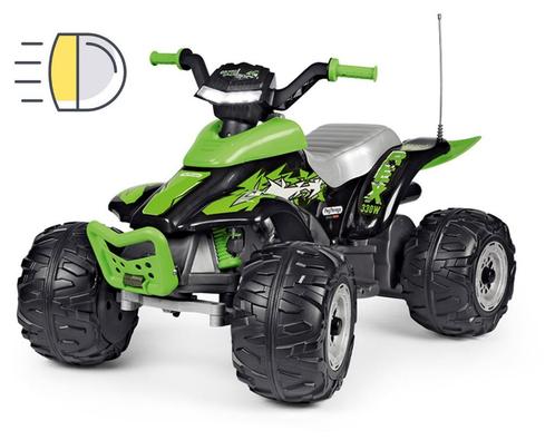 Correl T-Rex Black Quad 12volt vanaf 3+ OR0100 Peg Perego, Kinderen en Baby's, Speelgoed | Buiten | Accuvoertuigen, Nieuw, Ophalen of Verzenden