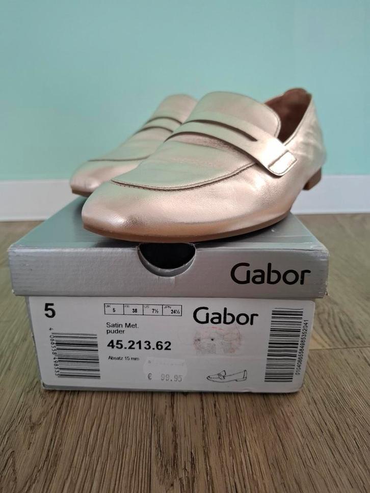 Gabor Instappers Goud Maat 38, Kleding | Dames, Schoenen, Zo goed als nieuw, Instappers, Overige kleuren, Ophalen of Verzenden