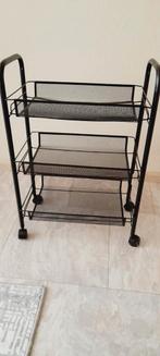 Metalen trolley met 3 niveaus, Huis en Inrichting, Kasten | Stellingkasten, Ophalen of Verzenden