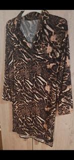 Nieuwe panter tijger print lange blouse mt L, Kleding | Dames, Blouses en Tunieken, Ophalen of Verzenden, Nieuw, Bruin