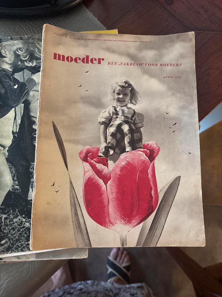 Vintage Tijdschrift Moeder - Collectie Jaren '50, Boeken, Tijdschriften en Kranten, Gelezen, Damesbladen, Ophalen of Verzenden