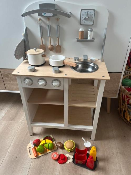 New classic tots houten kinderkeuken, Kinderen en Baby's, Speelgoed | Houten speelgoed, Gebruikt, Meubelstuk of Keukentje, Ophalen