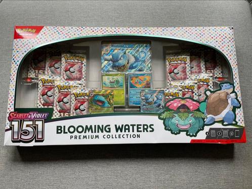 Pokémon - 151 Blooming Waters Premium Collection (SEALED), Hobby en Vrije tijd, Verzamelkaartspellen | Pokémon, Nieuw, Foil, Ophalen