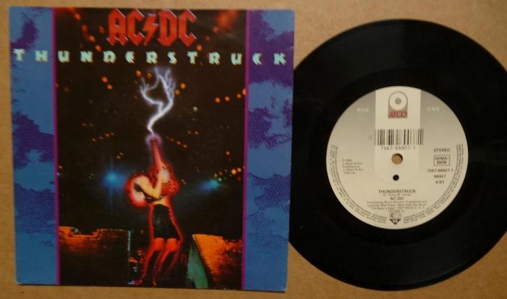 45 toeren single AC/DC   thunderstruck, Cd's en Dvd's, Vinyl Singles, Single, Rock en Metal, 7 inch, Ophalen of Verzenden