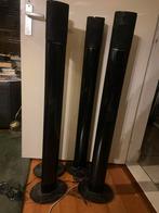 Harman Kardon Zuil Speakers (4 stuks) met Standaards, Gebruikt, 120 watt of meer, Front, Rear of Stereo speakers, Ophalen