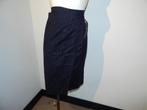 Pauw Amsterdam donker blauwe wikkel rok leren riem 2/M