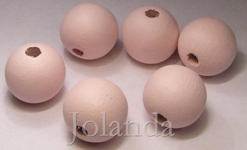 0392 Hele Licht Roze Houten Kralen (16 mm), Hobby en Vrije tijd, Kralen en Sieraden maken, Nieuw, Kraal, Verzenden