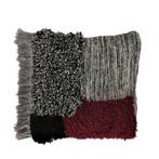 Nieuw: 2 Prachtige kussens bordeaux-rood + grijs+zwart+wit, Ophalen of Verzenden, Nieuw, Rood, Vierkant