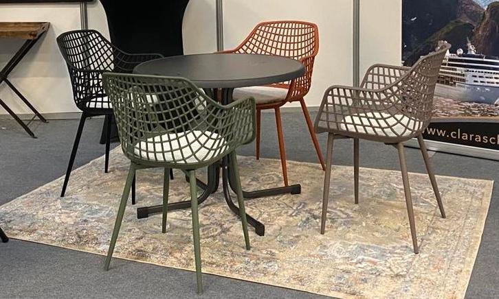 Inklapbare ronde kunststof tafel, Tuin en Terras, Tuintafels, Zo goed als nieuw, Rond, Kunststof, Ophalen