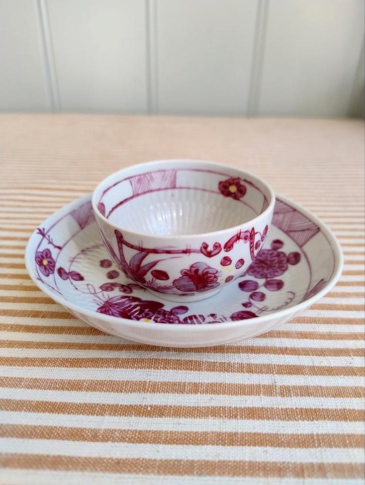 Antiek! Prachtige theekom met schotel Greiner Rauenstein, Antiek en Kunst, Antiek | Porselein, Ophalen of Verzenden