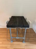 Bartafel met barkrukken, Ophalen, Zo goed als nieuw, Inclusief barstoelen