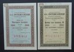 Intercodam (Bouwmaterialen/Tegel Groothandel) - 1941/43   2x, Verzenden, 1920 tot 1950, Aandeel
