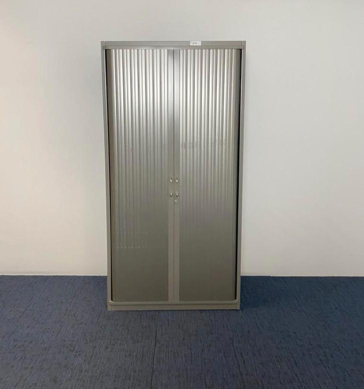 1 x Roldeurkast Steelcase, aluminium, H197 x B100 x D60 cm., Huis en Inrichting, Bureaus, Gebruikt, Ophalen