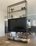 Roomdivider stalen kast Tv meubel, Nieuw, 25 tot 50 cm, Ophalen of Verzenden, Eikenhout