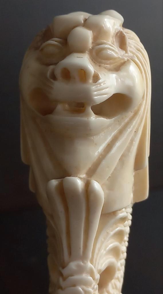 Merlion Beeldje – Uniek Decoratief Stuk op marmeren sokkel, Antiek en Kunst, Kunst | Overige Kunst, Ophalen of Verzenden
