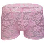 Doorzichtige roze bloemen heren boxer onderbroek gay, Verzenden, Roze, Boxer