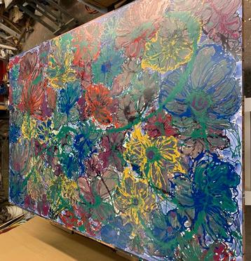 Zeer groot schilderij beschikbaar voor biedingen