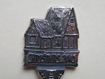 Verzilverd lepeltje Christmas 2003 Kersthuisjes beschikbaar voor biedingen